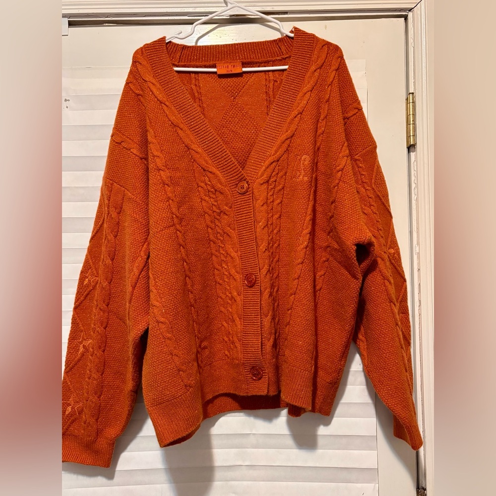 Authentic Taylor Swift Lift Of A Show Girl orange cardigan